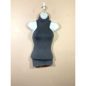Intimately Free People Sleeveless Turtleneck Shirt XS Gray Minimalist Indie